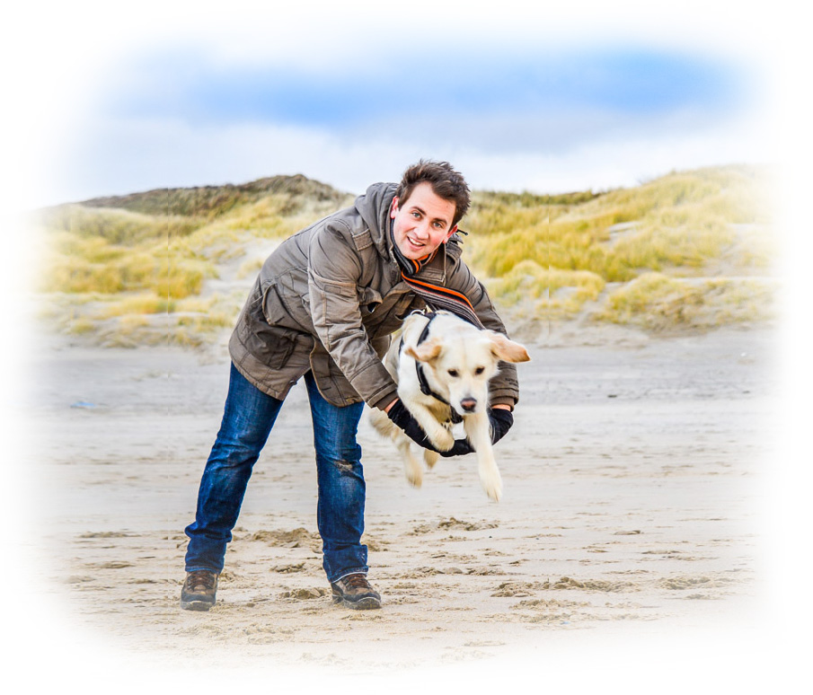 Thomas Kleinen mit Hund-Training